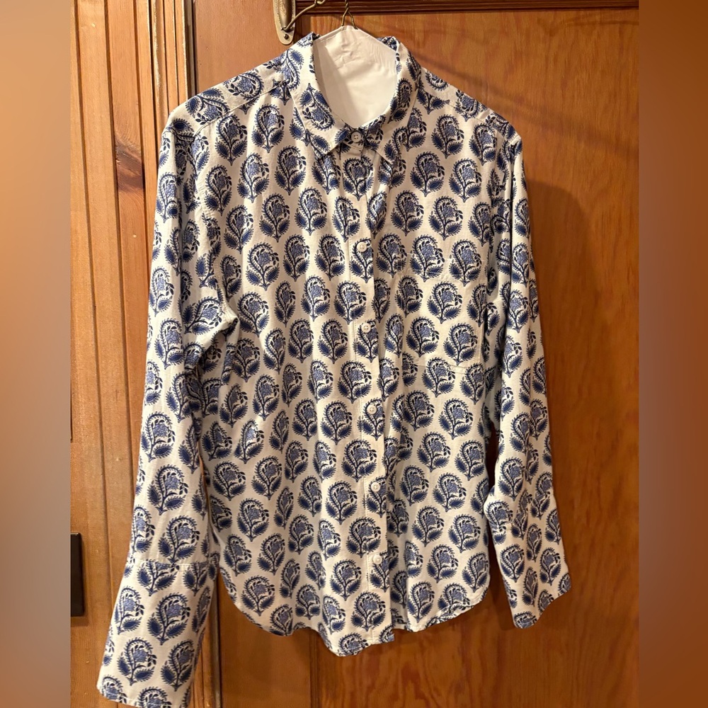 J Crew paisley shirt, size 8